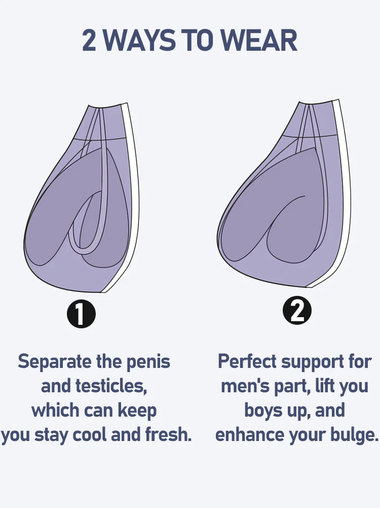 FreeLonger Men's Microfibre Cotton Big Pouch Trunks