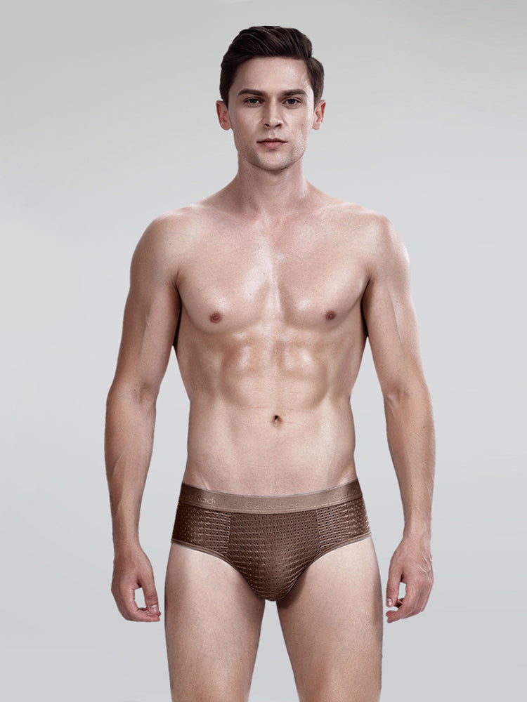 4 Pack Breathable Ice Silk Antibacterial Men's Briefs