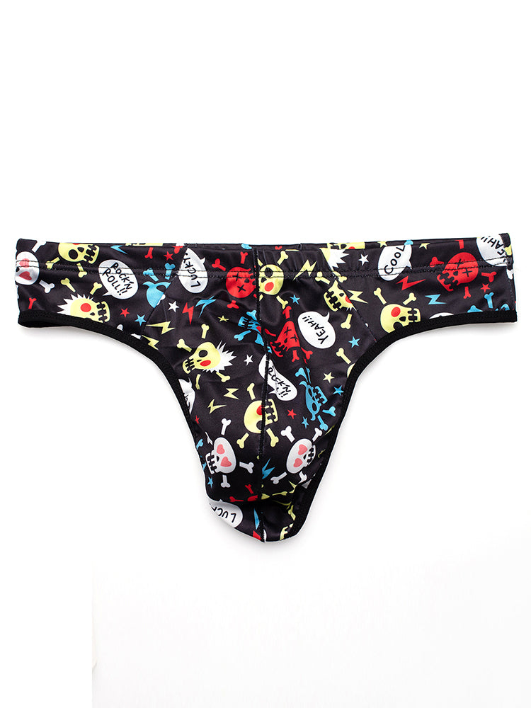 3-pack Men's Sexy Skull Low-rise Thong