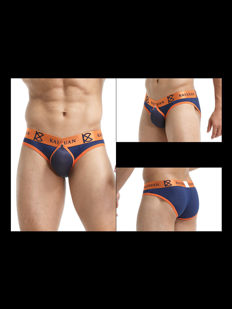 2 Pack Men's Sexy Mesh Front Opening Sponge Coaster Briefs