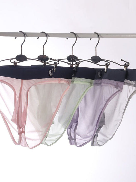 Men's Sexy Transparent Suspender Briefs