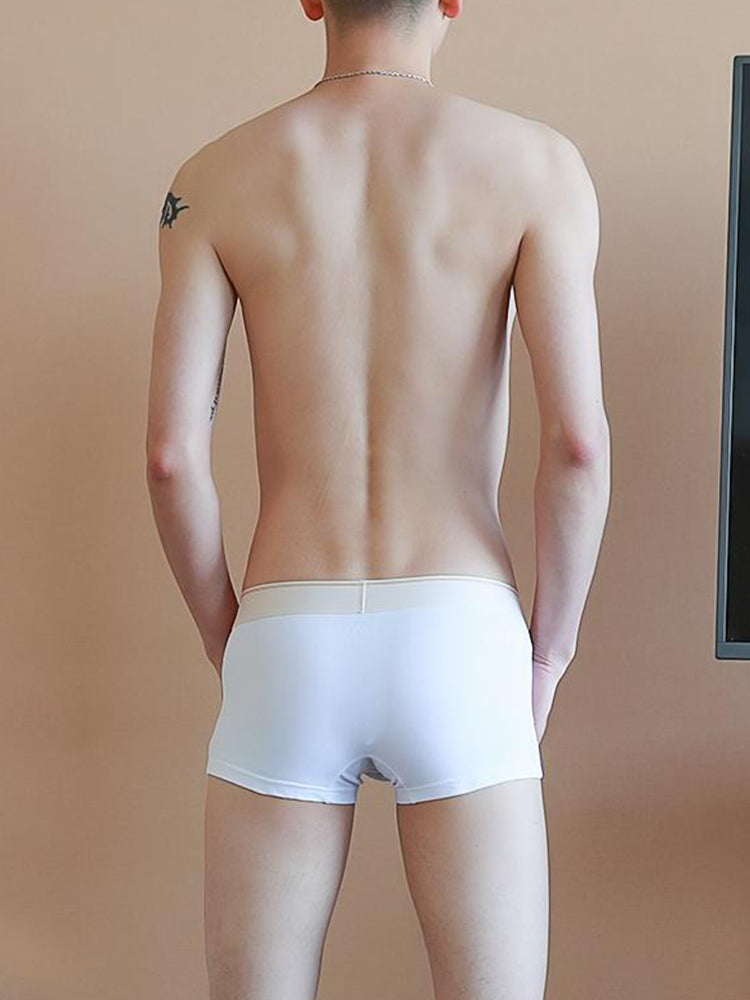 3 Pack Men's Elephant Trunks Gun and Bullet Separation Solid Color Cotton Sexy Boxer Briefs