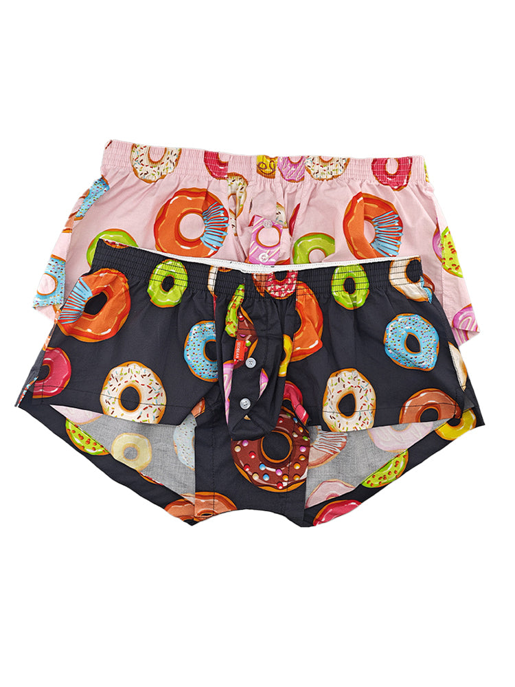 2 Pack Men's Cotton Casual Trunks Underwear