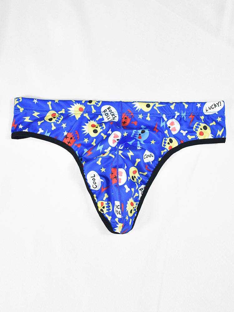 3-pack Men's Sexy Skull Low-rise Thong