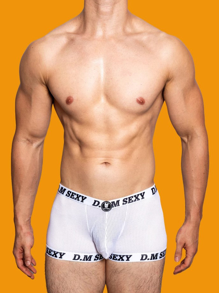 2 Pack Men's Low Waist Mesh Breathable Sports Trunks