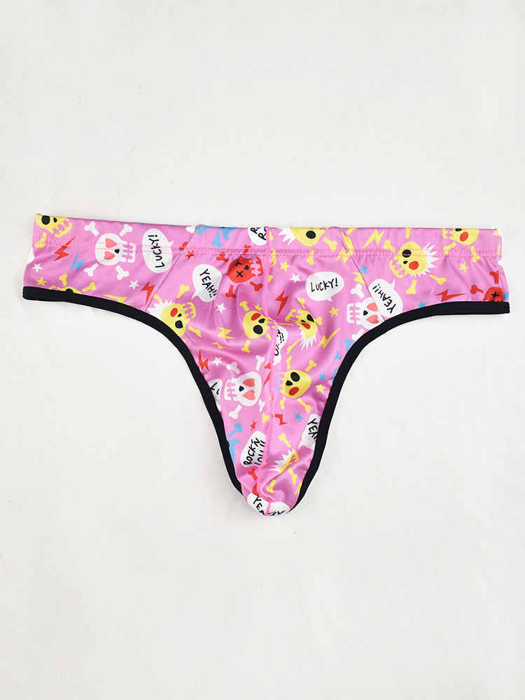 3-pack Men's Sexy Skull Low-rise Thong