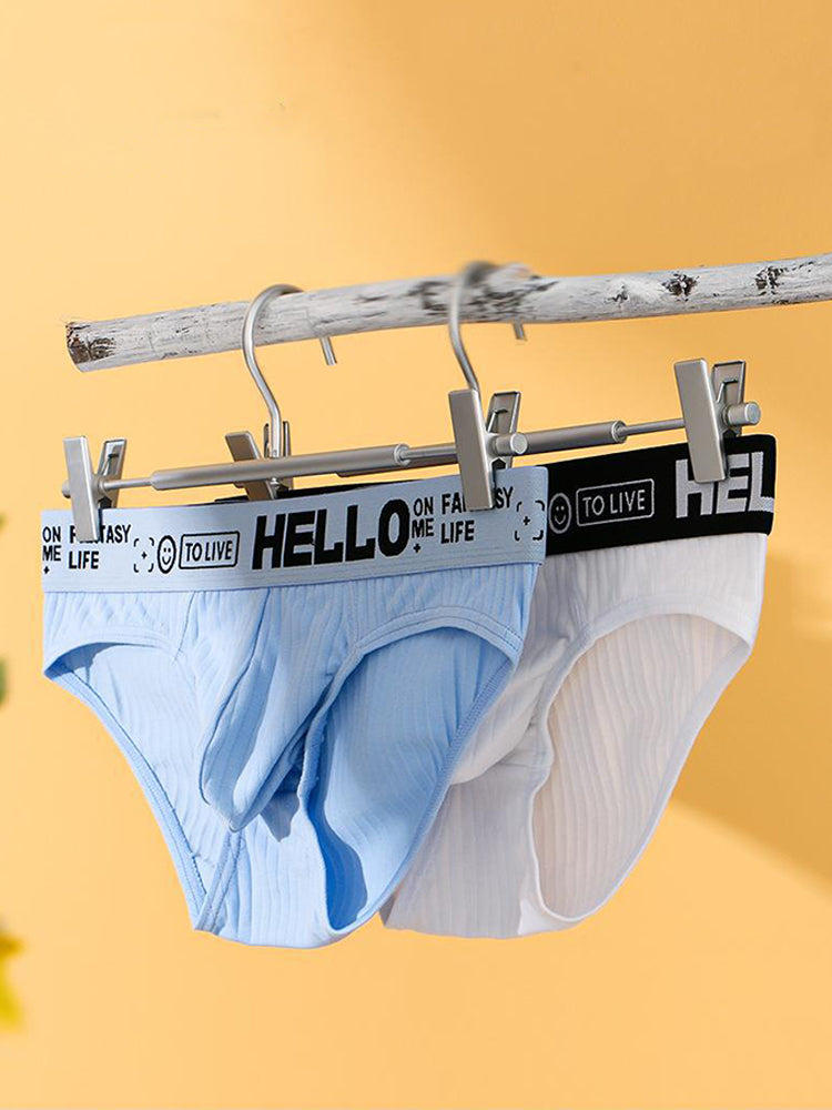 メンズ コットンリブ 通気性ブリーフ 3Dポーチ付き