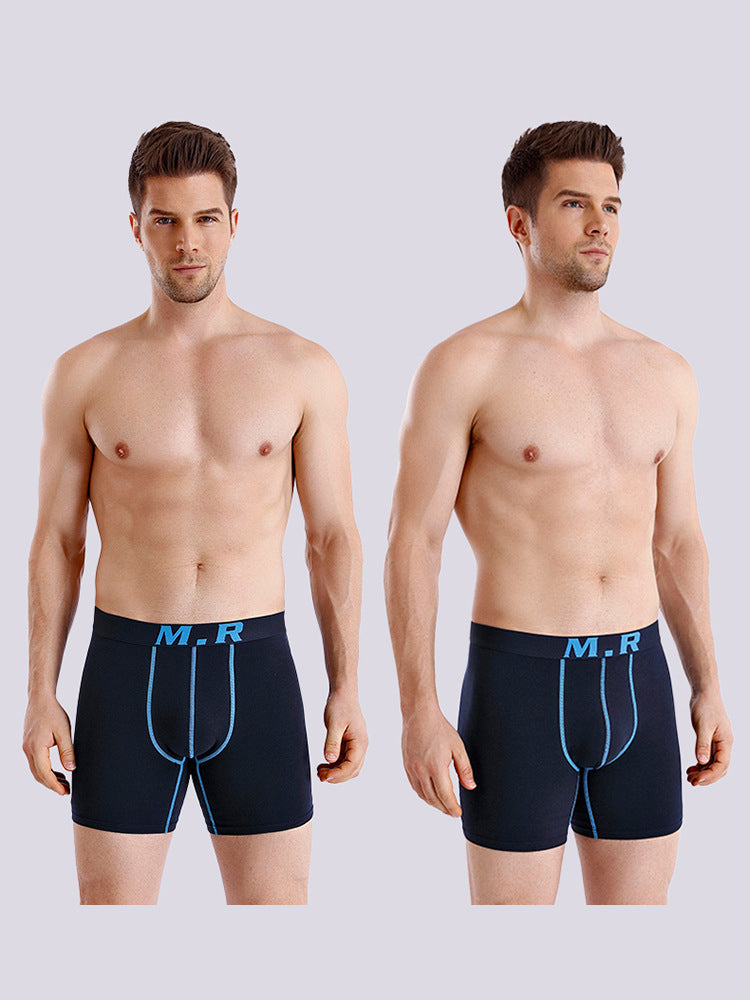 メンズ 快適コットン 擦れ防止 高伸縮性 スポーツボクサーブリーフ 4枚パック