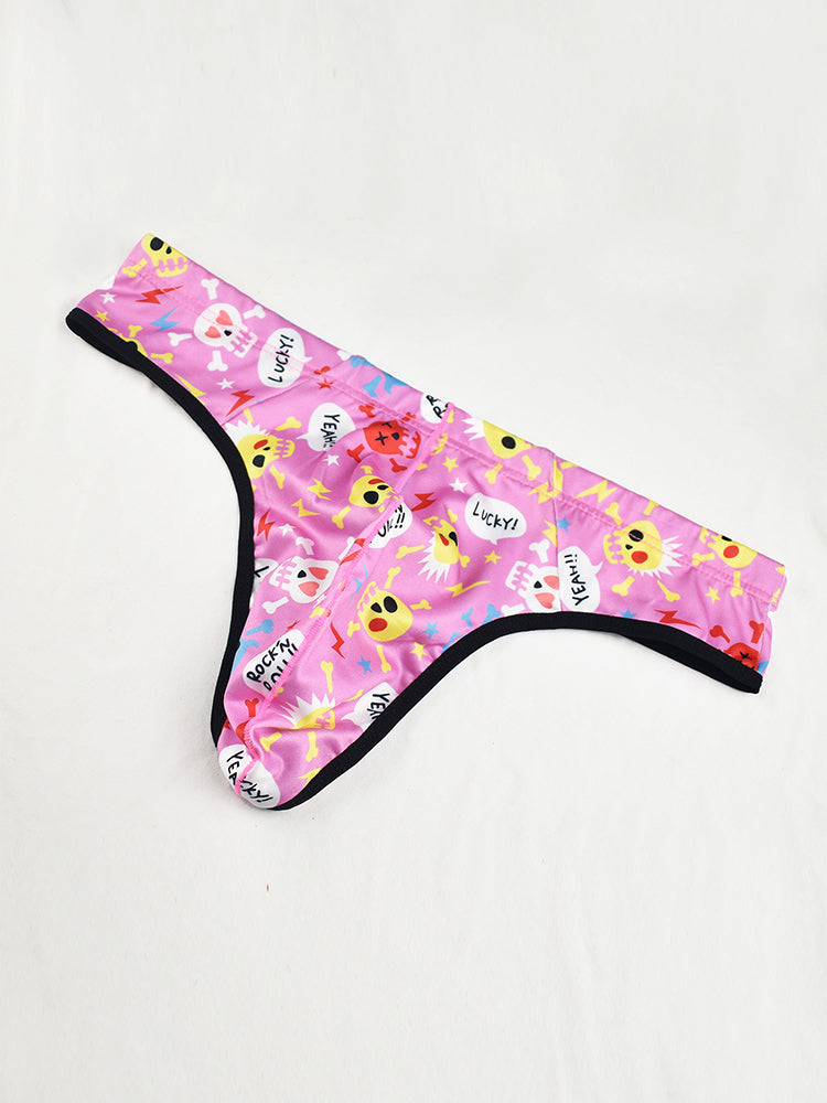 3-pack Men's Sexy Skull Low-rise Thong