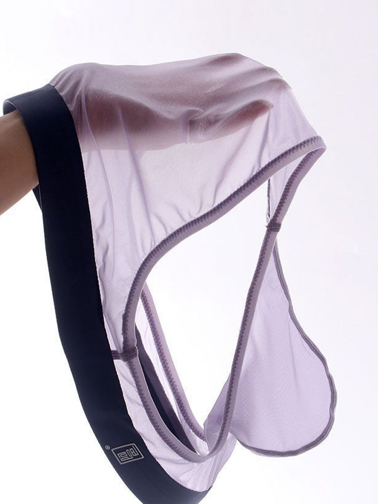 Men's Sexy Transparent Suspender Briefs