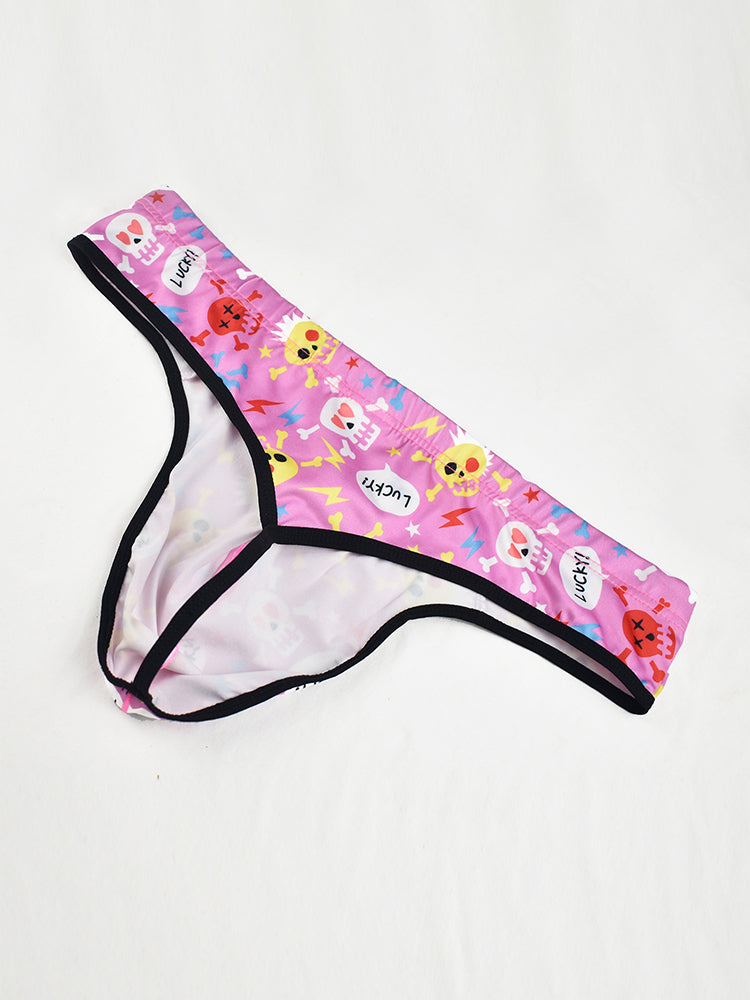 3-pack Men's Sexy Skull Low-rise Thong