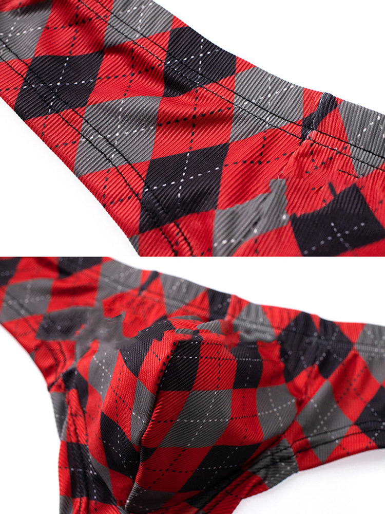 Men's Low-Rise U-Convex Print Thong