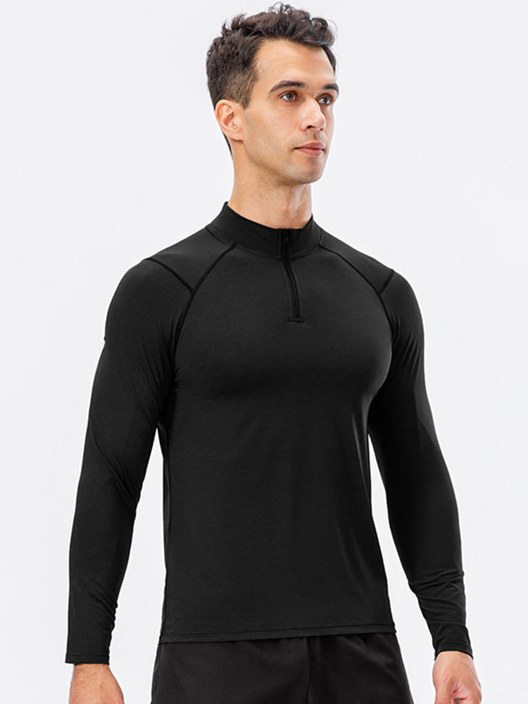 Men's Zip-Up Sports Long Sleeve Shirt