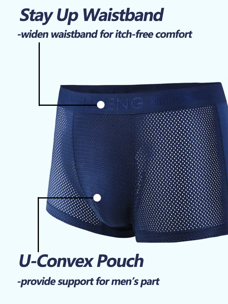 4 Pack Breathable Mesh Fabric Men's Underwear