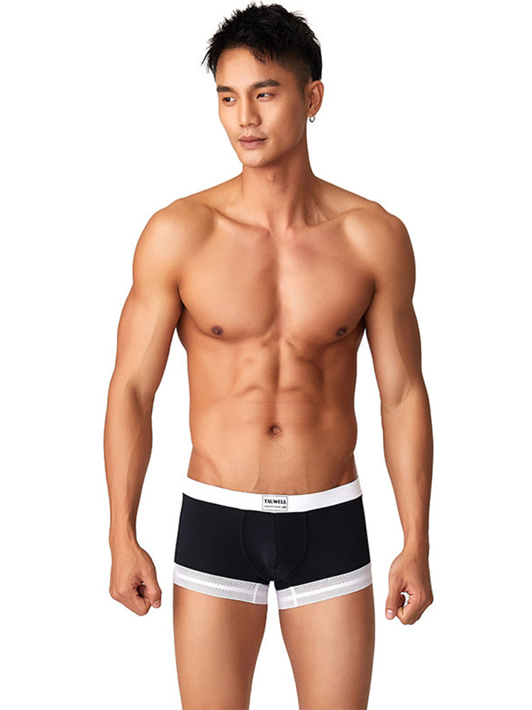 2 Pack Men's Ice Silk Lace Cuff Trunks