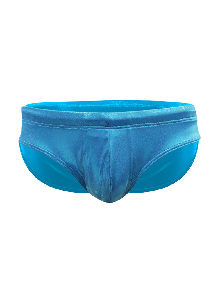 Men's Solid Color Sponge Pad Swim Briefs