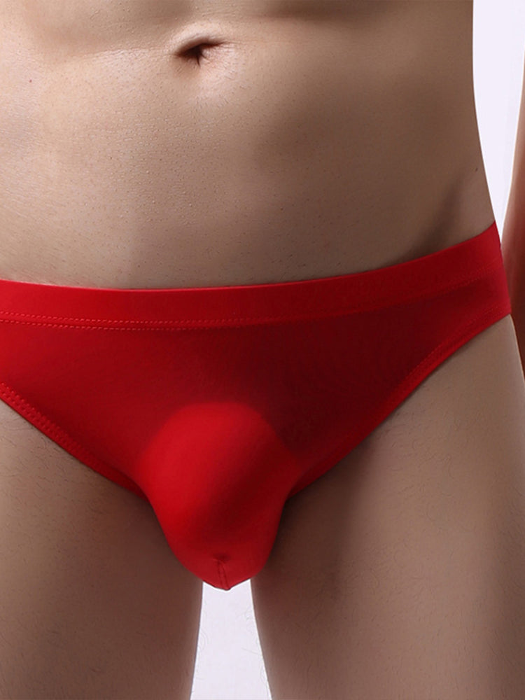 3 Pack Translucent U Convex Pouch Bikini For Men