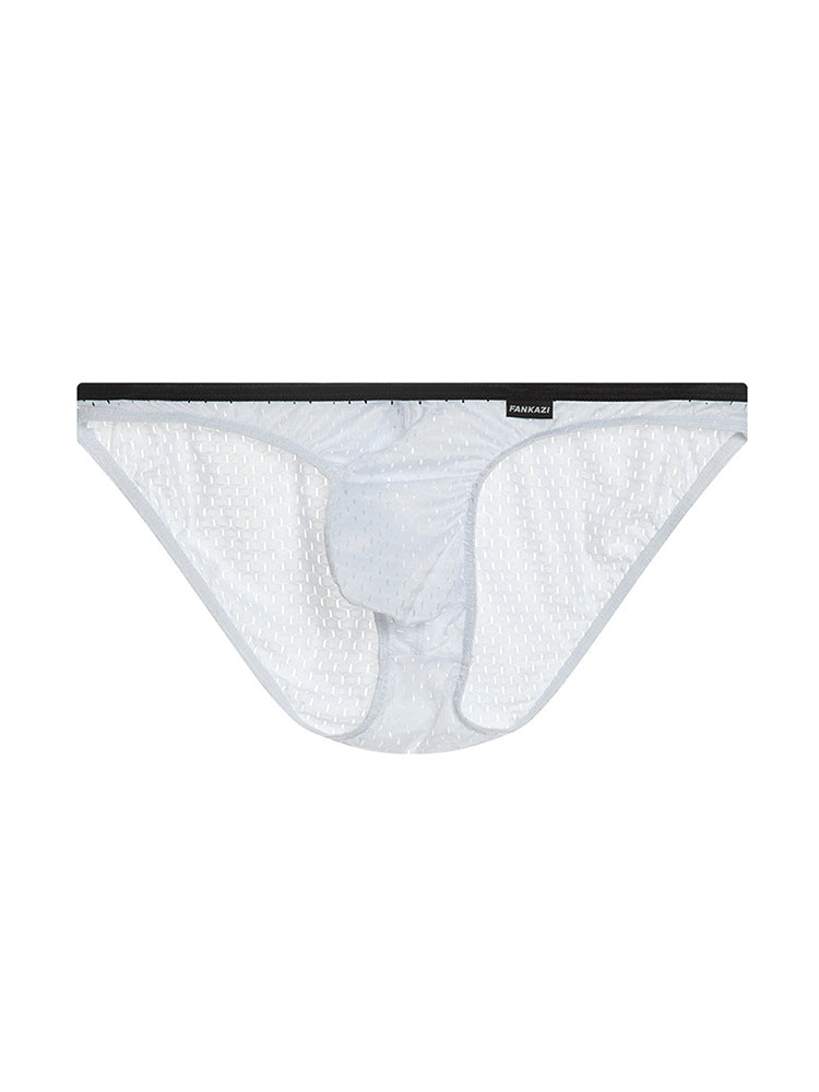 2-pack Men's Low-rise Mesh U-shaped Convex Pocket Sports Briefs