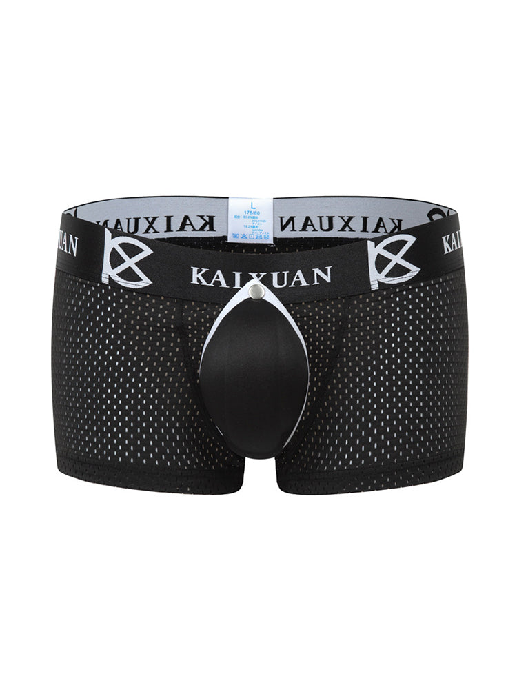 2-pack Men's Sexy Detachable Curled Cup Snap Hip Boxer Briefs