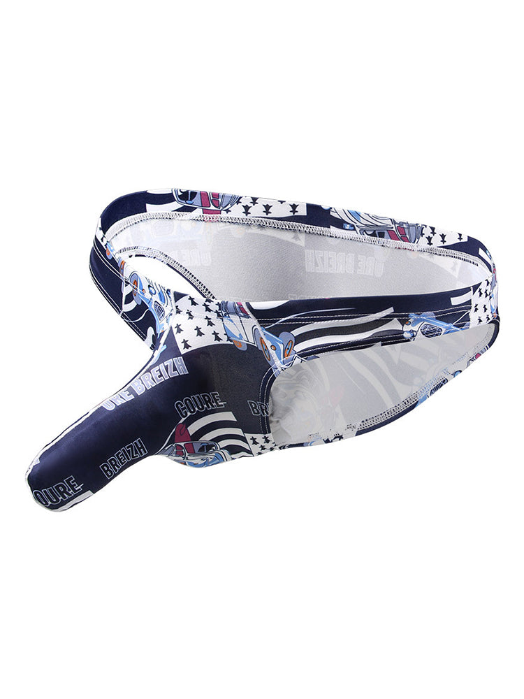 4 Pack Men's Elephant Print Sexy Bikini