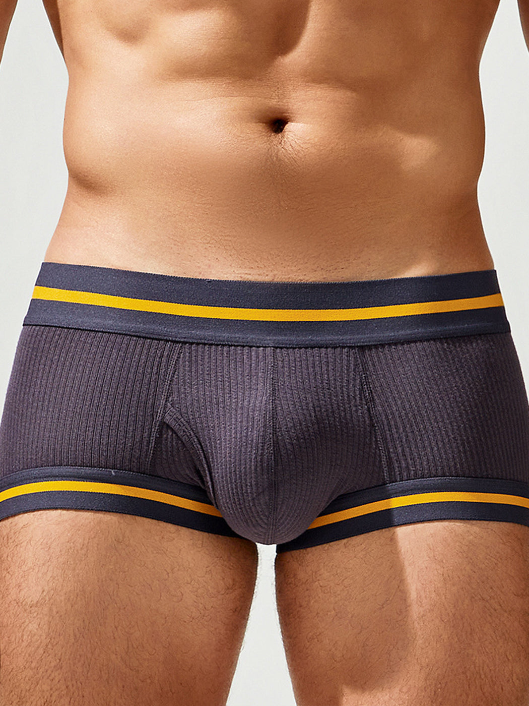 2 Pack Men's Spliced Color Trunks with Functional Fly