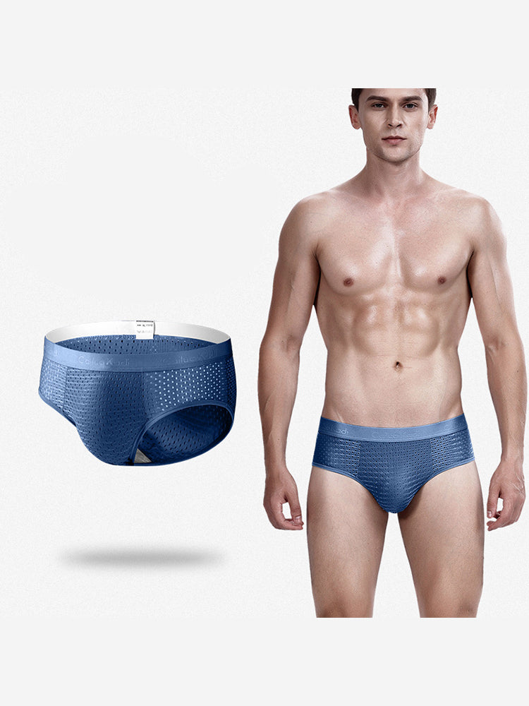 4 Pack Breathable Ice Silk Antibacterial Men's Briefs