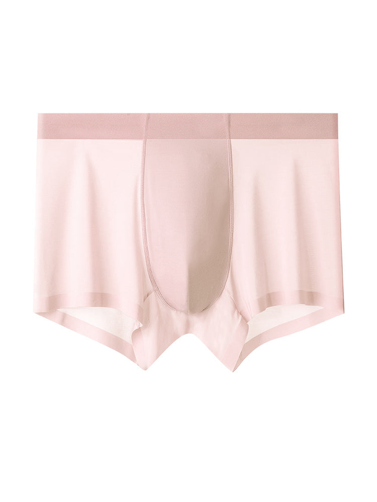 3-pack Men's Ice Silk Sexy 3D Stamped Pouch Boxer Briefs