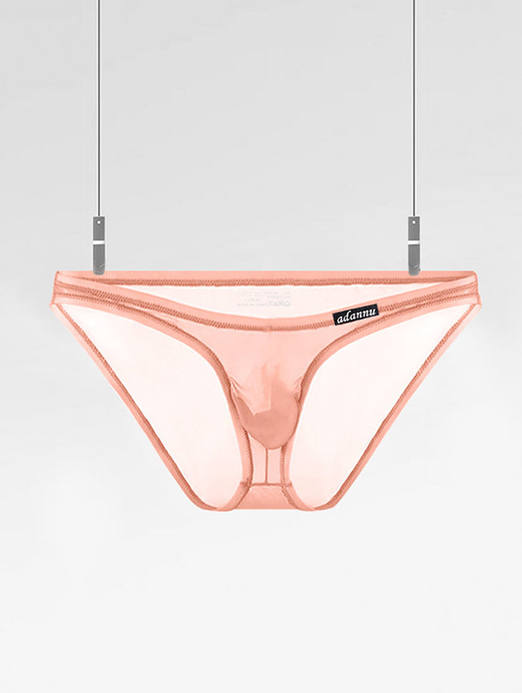 メンズ 3Dポーチ シアー アイスシルク ブリーフ