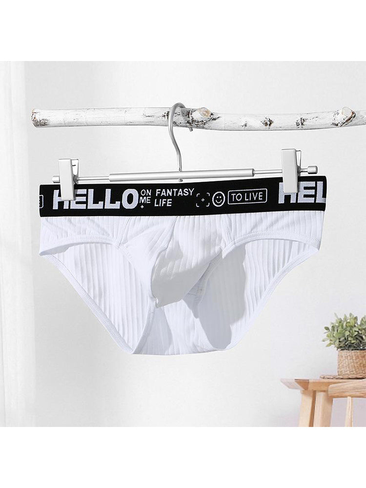 メンズ コットンリブ 通気性ブリーフ 3Dポーチ付き