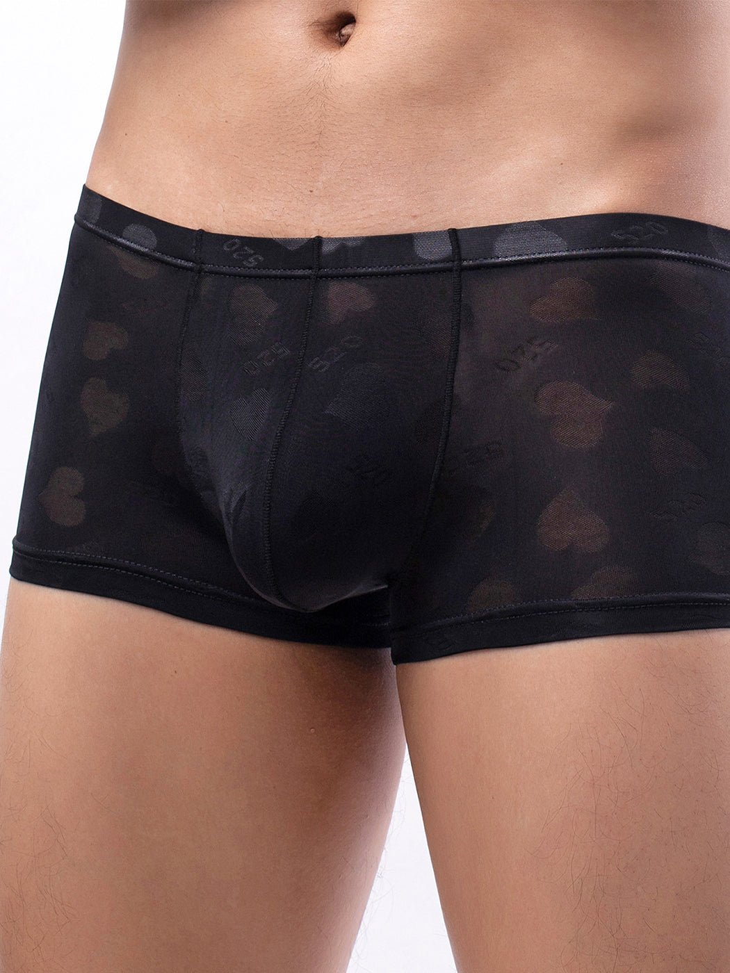 メンズセクシーハートメッシュトランクス4枚組