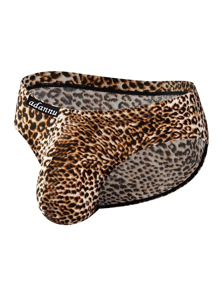 Men's Sexy Leopard Print Pouch Briefs