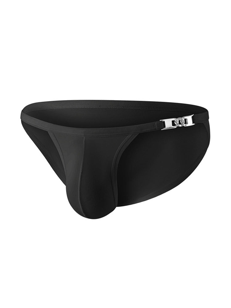 メンズ Uポーチ ローライズ メタルクラスプ 薄型ブリーフ 2枚組