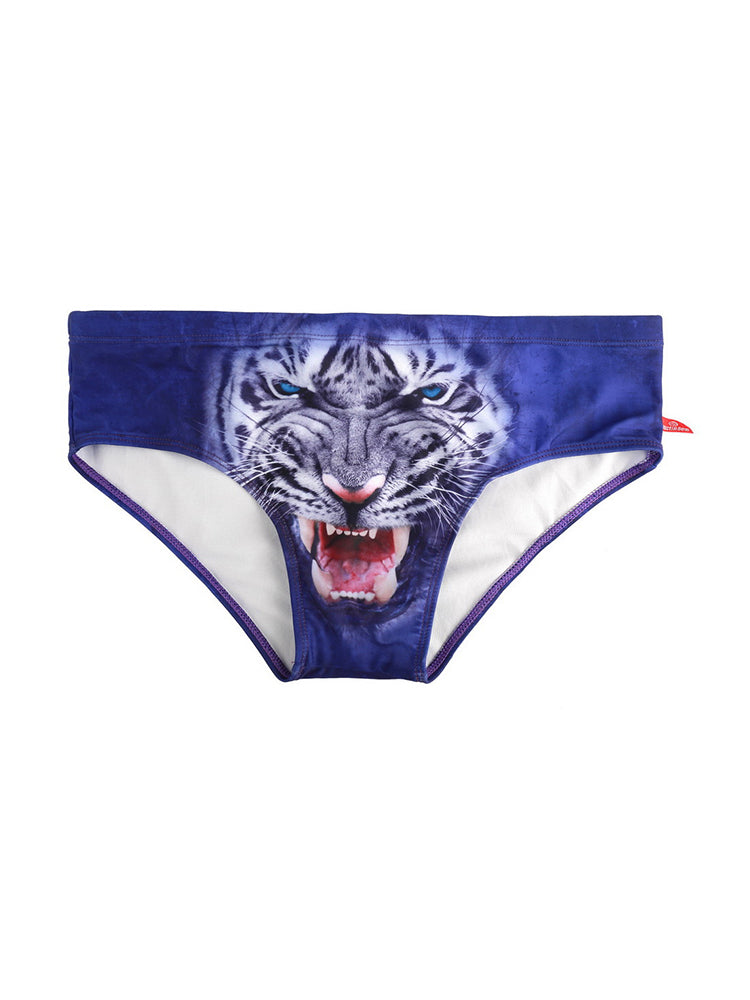Men's Low-Rise Sexy Stylish Print Swim Briefs