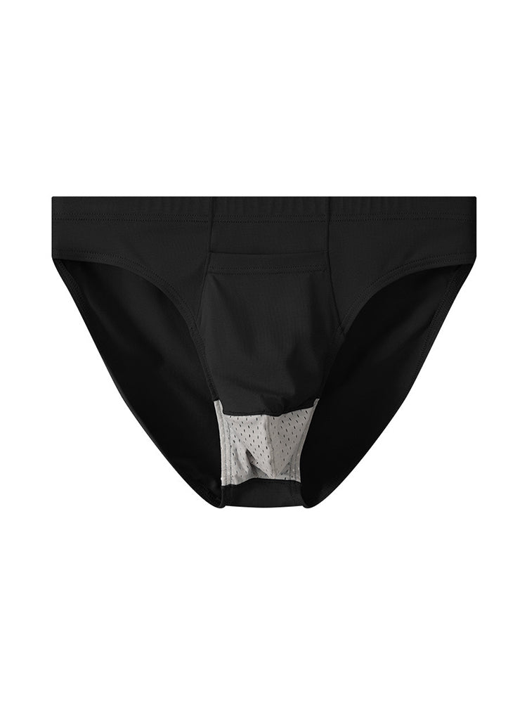 3 Pack Men's Sexy Mesh Breathable Gun Egg Separation Cotton Briefs