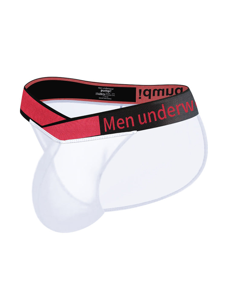 2 Pack Men's Large Pouch Semi-Transparent Sexy Bikini