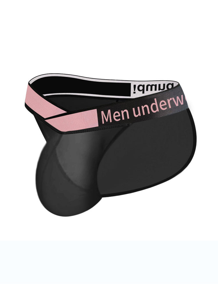 2 Pack Men's Sexy Bikini with See-through Pouch