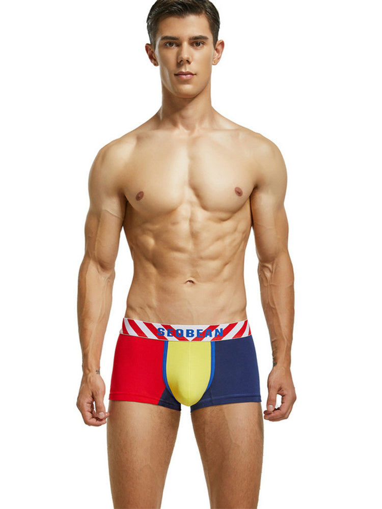 2-pack Men's Colorblock Cotton Boxer Briefs