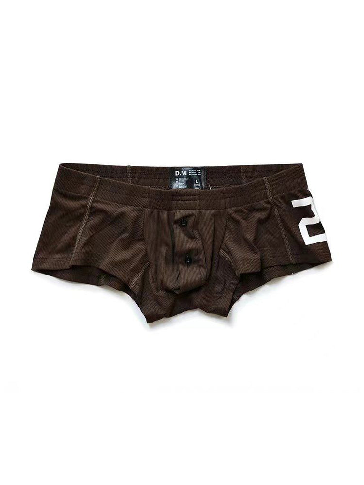 2-pack Men's Solid Color Comfortable Button-down Trunks
