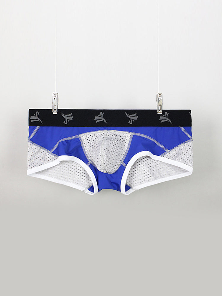 3 Pack Men's Nylon Mesh Breathable U-Pouch Trunks