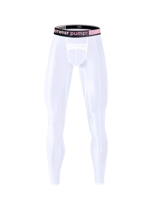 Men's Ice Silk Semi-Transparent Sexy Fitness Pants