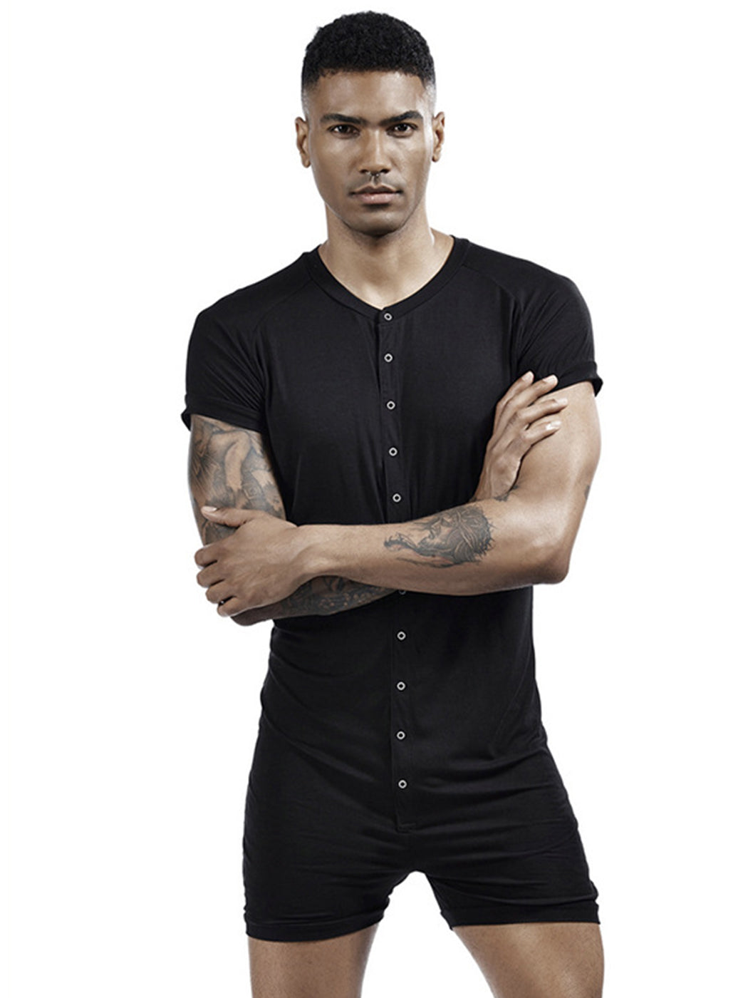 Men's Sexy Short Sleeve Onesie Loungewear