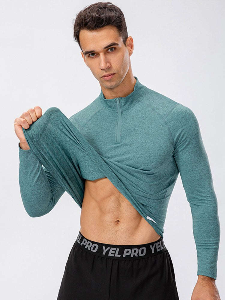 Men's Zip-Up Sports Long Sleeve Shirt