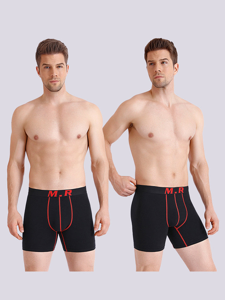 メンズ 快適コットン 擦れ防止 高伸縮性 スポーツボクサーブリーフ 4枚パック