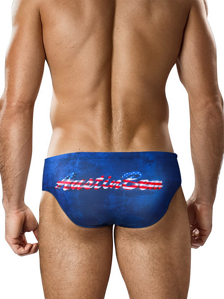 Men's Low-Rise Sexy Stylish Print Swim Briefs