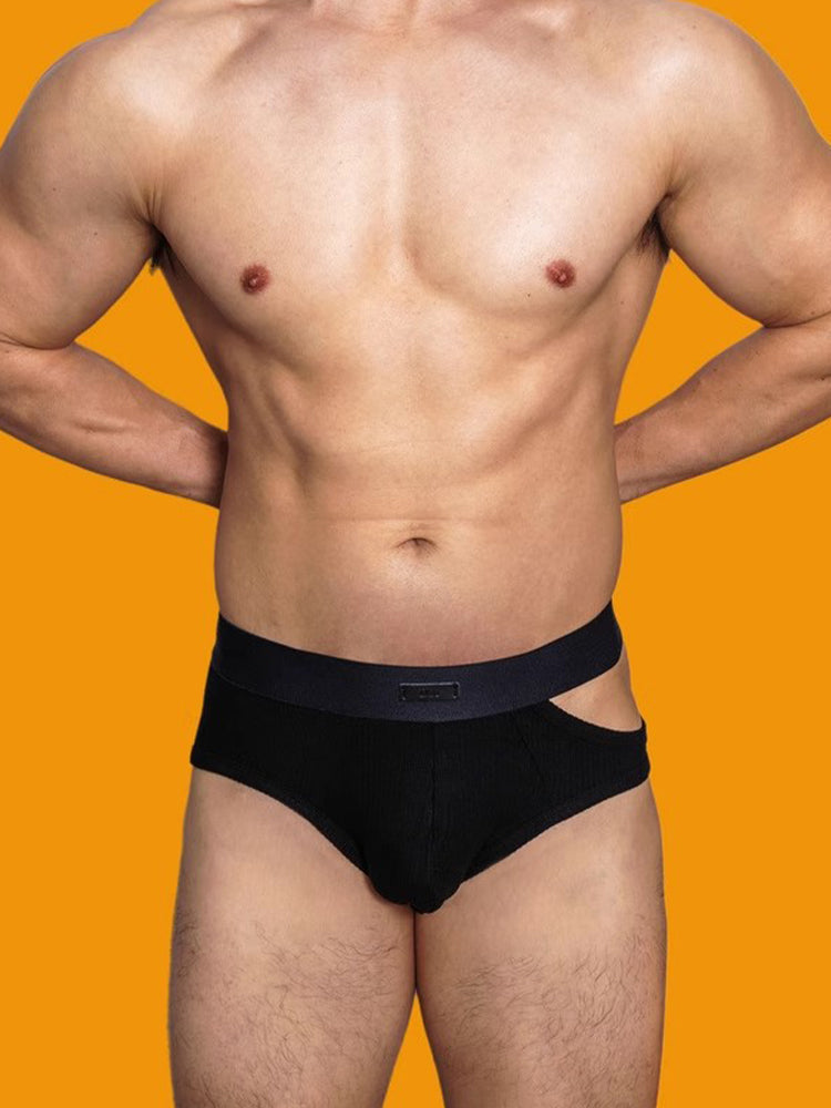 2 Pack Men's Low-Rise Sexy Side-Opening Briefs