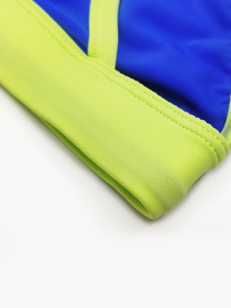 Men's Dual-Tone Swim Briefs with Removable Padding