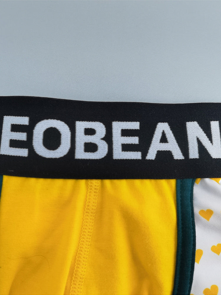 2 Pack Men's Low Rise Sexy Heart U-Shaped Pouch Boxer Briefs