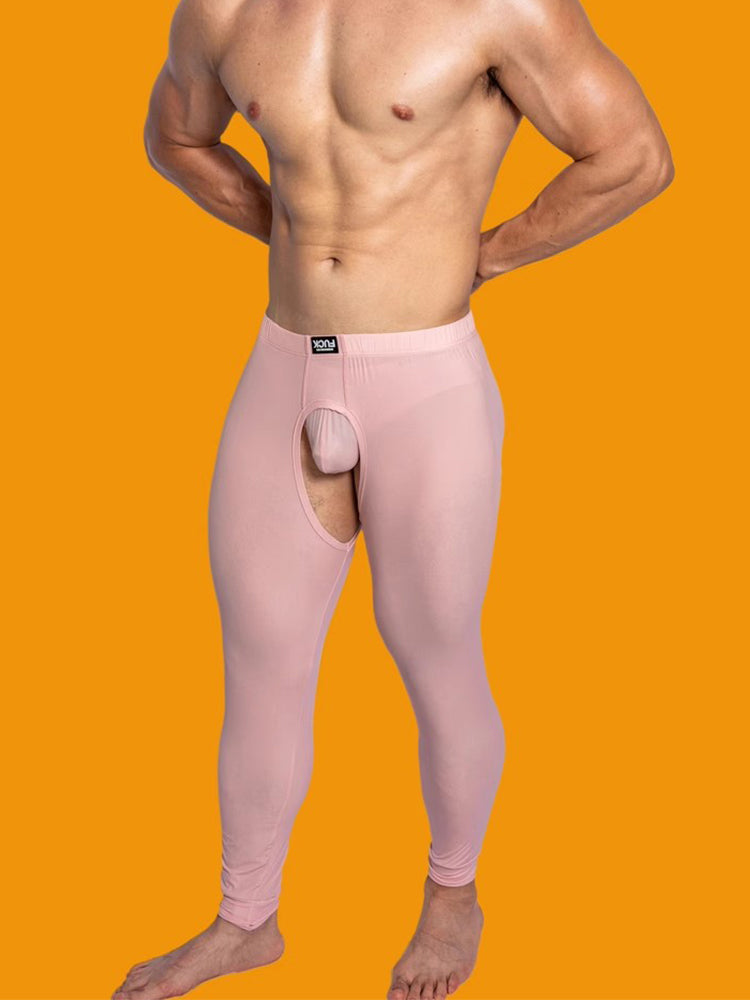 Men's Low-Rise Split Hollow Base Layer Breathable Tights