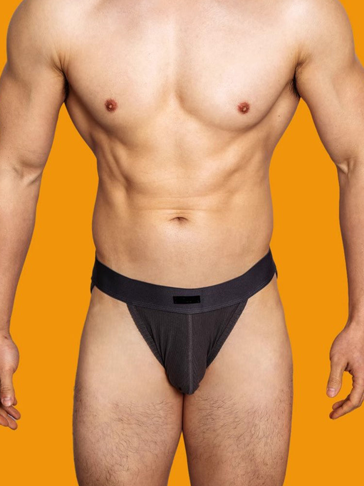 2 Pack Men's Low-rise High-cut Solid Briefs