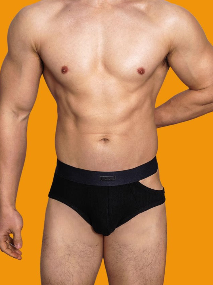 2 Pack Men's Low-Rise Sexy Side-Opening Briefs